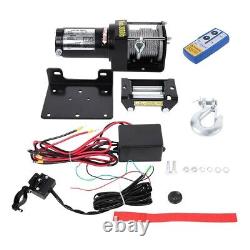 3000lbs Electric Recovery Winch 12V Wire Remote Control Kit For Truck SUV ATV To