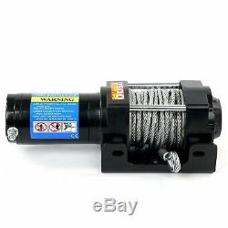3500LBS Electric Winch Offroad Wireless Remote Waterproof Boat Steel Cable Kits