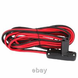 3500LB 12V Electric Trailer Winch Synthetic Rope Cable 33ft Boat Winch Black