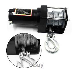 4000LB Electric Winch 24V ATV Towing Truck Trailer Boat 2 Ton Steel Rope Kit