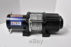 4000 Lb Winch Electric 12V ATV UTV Plow Trailer Power Tow