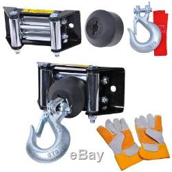 4000lb Electric Recovery Winch ATV Trailer Truck Towing 12V with Line Stopper