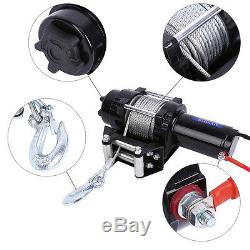 4000lbs Electric Recovery Winch Kit ATV Trailer Truck Car DC 12V Noose Inducer