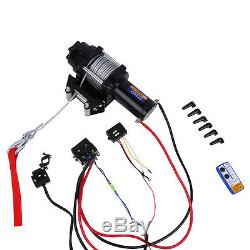 4000lbs Electric Recovery Winch Kit ATV Trailer Truck Car DC 12V Noose Inducer