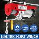 440lbs Electric Hoist Winch Lifting Engine Crane Cable Heavy Duty Steel Motor