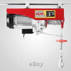 440Lbs Electric Hoist Winch Lifting Engine Crane Cable Heavy Duty Steel Motor