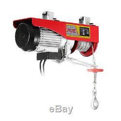 440Lbs Electric Hoist Winch Lifting Engine Crane Cable Pulley Garage Lift Hook