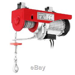 440Lbs Electric Hoist Winch Lifting Engine Crane Cable Pulley Garage Lift Hook