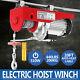440lbs Electric Hoist Winch Lifting Engine Crane Hanging Remote Control Steel