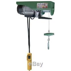 440 Lbs. Electric Wire Cable Hoist Crane Overhead Lift Garage Auto Shop Winch