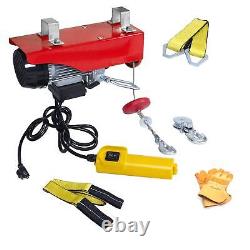 440lbs Electric Hoist Winch Engine Crane Overhead Lift with wired Remote Control