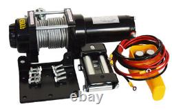4500LBS Electric Winch Steel Cable Off Road Truck Towing Trailer Handle Control