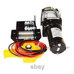 4500LBS Electric Winch Steel Cable Off Road Truck Towing Trailer Handle Control