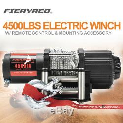 4500LBS Electric Winch Steel Cable Recovery for ATV UTE Offroad withRemote Control