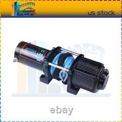 4500LBS Electric Winch Synthetic Rope Recovery Towing Winch Off-road ATV UTV 12V
