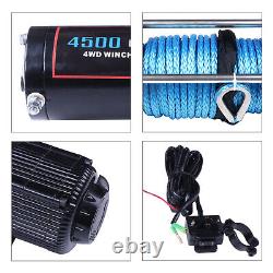 4500LBS Electric Winch Synthetic Rope Towing 12V Off-road For 81-18 Jeep