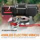4500lbs Electric Winch Synthetic Rope With Remote Control For Atv Ute Offroad Boat