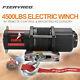 4500lbs Electric Winch With Synthetic Rope Remote Control For Atv Ute Offroad 4wd