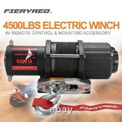 4500LBS Synthetic Rope Electric Winch withRemote Control for ATV UTE Offroad 4WD