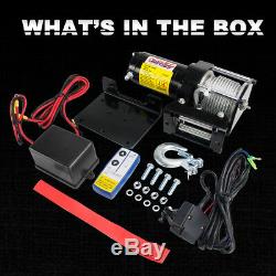 4500LB ATV Winch UTE 12V Electric Remote Waterproof Boat Steel Cable Kit offroad