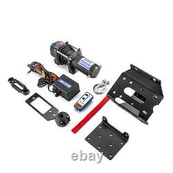 4500lbs Electric Winch Mount Wire Hook Remote Kit Fit 16-UP Honda Pioneer 1000 5