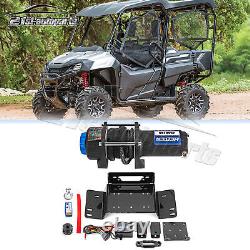 4500lbs Electric Winch Mounts Wire Hook Remote Combo Kit For HONDA PIONEER 700