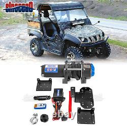4500lbs Electric Winch Mounts Wire Hook Remote Kit FOR YAMAHA RHINO 450/660/700