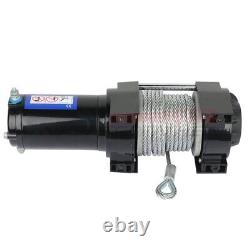 4WD Offroad Electric Winch Recovery Steel Cable Rope 4000lbs 15m & Remote