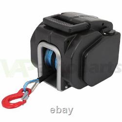 5000LB Truck Trailer Boat Electric Winch ATV UTV 12V Synthetic Cable 33ft