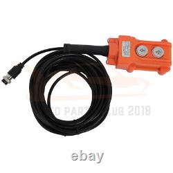 500KG Portable Household Electric Winch wire Remote Control Rope Hoist New