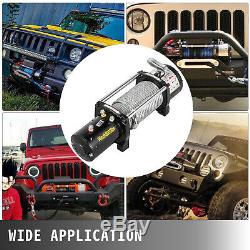 8000LBS Electric Winch 12V Steel Cable Off-road ATV UTV Truck Towing Trailer