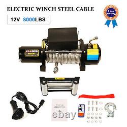 8000LBS Electric Winch Steel Fits Truck Trailer Pickup SUV Wireless Remote 12V