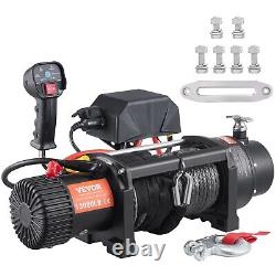 8000-13000LBS Electric Winch With Remote Control Car Trailer Ropes Towing Strap