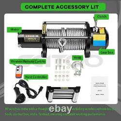 8000lb 12V Electric Winch for Jeep Truck Trailer SUV Wireless Remote Steel Rope