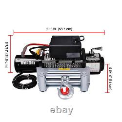 8000lb Electric Recovery Winch Truck SUV Trailer Towing Wireless Remote 5.5HP