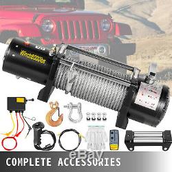 8000lbs Electric Recovery Winch Truck SUV Durable Remote Control 4WD Steel Rope