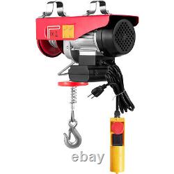880LBS Electric Wire Cable Hoist Winch Crane Lift with 6.6ft Remote Control