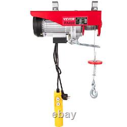 880Lbs Electric Wire Hoist Winch Engine Crane Overhead Lift Wired Remote Control