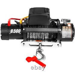 9500LBS Electric Winch 12V Synthetic Cable Truck Trailer Towing Off-Road 4WD