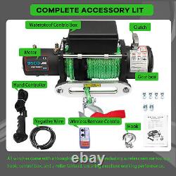 9500LBS Electric Winch Waterproof Truck Trailer Synthetic Rope Off-Road 9500lb