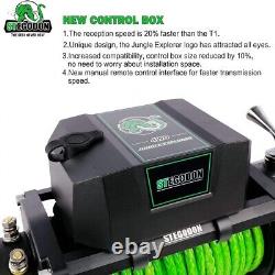 9500lb Electric Winch 12V Waterproof with Hawse Fairlead Synthetic Rope US