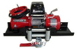 9500lb New Runva 12V Towing Recovery Electric Winch Kit With Short Drum TT Kit