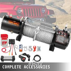 9500lbs Electric Winch 12V 85FT Steel Rope 4WD Waterproof Truck Towing Off Road