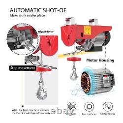 AC-DK 110V Electric Winch with Steel Wire Rope Safety Operation Gloves(1320 lb)