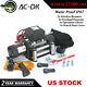 Ac-dk 12v Black Ip67 Electric Winch 13500 Lb With Steel Rope And Winch Cover