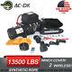 Ac-dk 12v Black Ip67 Electric Winch 13500 Lb With Synthetic Rope And Winch Cover