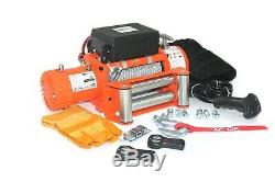 AC-DK 12V Electric Winch 9500lbs Waterproof IP67 with steel rope for recovery
