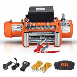 AC-DK 13500 lbs Electric Winch 12V DC Water Proof with Overload Protection Winch