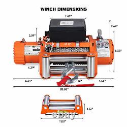 AC-DK 13500 lbs Electric Winch 12V DC Water Proof with Overload Protection Winch
