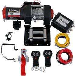 AC-DK 3000LBS 12V Electric Winch Steel Cable Winch UTV ATV Winch OFF Road 4WD